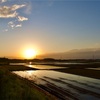 逆井の田園夕景（茨城県坂東市）