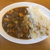 ポークカレーと、納豆サラダ