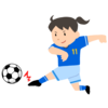 女子サッカー選手のフリーイラスト素材