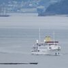 　海辺の風景・銀河と帆船