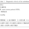 脂肪塞栓の診断基準の有用性は？