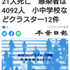 【新型コロナ詳報】千葉県内、過去最多21人死亡　感染者は4092人　小中学校などクラスター12件（千葉日報オンライン） - Yahoo!ニュース