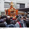 The mikoshi of the Mukojima 2-chome Mutsumicho Association parading through the town