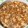 麻婆豆腐とタピオカ入りココナッツミルク