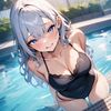swimming pool (スイミングプール) by Animagine XL V3.1