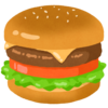 ハンバーガーのフリーイラスト素材