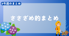 【今週のまとめ】台風も来たし低気圧ダウンが来てる2026年6月1週目のささざめ的まとめ