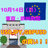 【10/14 東京＆欧州時間】上昇トレンド継続か！？ドル円、ポンドドルに注目！！