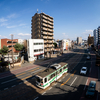2025/02/22 冬空と熊本市交通局1020形1204号車