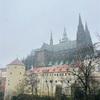 プラハ2日め① トラムで雪のプラハ城へ