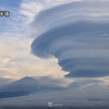 富士山周辺に大きなつるし雲