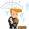 都内某所で、雨が騒ぐ。