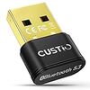 【業界トップクラスBluetooth5.3技術&ドライバー不要、挿し込で即利用】CUSTIC Bluetooth アダプタ 5.3 Bluetooth USB アダプタ 超低遅延 小型 簡単な操作 最大通信距離20-30m ブルートゥース アダプタ aptX対応 EDR/LE対応(省電力) Win8/8.1/10/11(32/64bit)対応Win7/Mac OS 非対応 (ブラック)