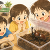 蛹を確認したはずなのに！？突然現れたカブトムシに大騒ぎ！