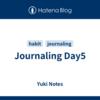 Journaling Day5