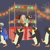 日本の夏の風物詩「盆踊り」（ぼんおどり）