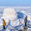 網走に巨大流氷