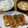 今日の食べ物　朝食に揚げ出し豆腐