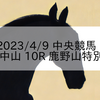 2023/4/9 中央競馬 中山 10R 鹿野山特別
