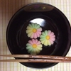 茶道のおけいこ（菊のお菓子とハロウィンの干菓子）