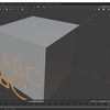 Blender2.8のナイフ投影を使って平面にテキストの頂点と面を反映する