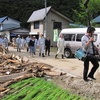 豪雨災害復旧作業・内堀知事が現地へ