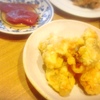 鮪の刺身、タコ天ぷら、海老チリ、かき揚げ