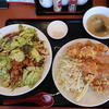 春キャベツのシャキシャキが美味しい、名物唐揚げと回鍋飯を食べました　＠誉田　王府