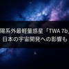 JWST、太陽系外最軽量惑星「TWA 7b」を発見！日本の宇宙開発への影響も