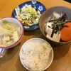 鶏の治部煮と、キャベツの塩昆布和え