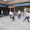 合同班研修 → 森の工房やの編　カップ麺やホットドック作り、ゲームなど