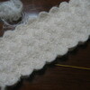 白いモヘアで･･･、とりあえず編み終わり