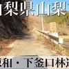 【車載動画】山梨県山梨市 徳和・下釜口林道