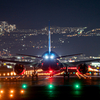 伊丹空港千里川土手夜景