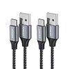 【2本セット】NIMASO USB Type C ケーブル 1m+1m 【QC3.0対応 3A急速充電】 タイプc 充電ケーブル USB-A to USB-Cケーブル iPad Pro、Sony、Galaxy、Huawei その他Android 等 USB-C 機器対応 NCA21L410