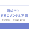 育児日記　生後10.5か月　雨ばかり　パパのメンタル不調