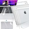 【2021年10月発売 M1 Pro/Maxチップ 搭載 モデル】MacBook Pro 14インチ A2442 用 ケース クリア 日本語JIS配列 キーボードカバー トラックパッド保護フィルム 超薄型 軽量 排熱口設計 マックブック プロ 14 ハードカバー