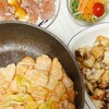 鶏むね肉のケチャップマヨ炒め& 厚揚げの唐揚げ