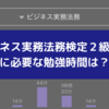 ビジネス実務法務検定２級合格に必要な勉強時間は？