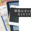 申告はぎりぎりになりそうです
