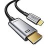 4K60Hz USB C HDMI 変換 ケーブル Type C アダプタ, CABLETIME Thunderbolt 3 USB C to HDMI 高解像度 アダプター 1.8M, iPad Pro / Surface Go / Arrows Tab F-02 / MacBook &MacBook Pro&Air / Dell XPS / HP Zbook / 東芝dynabook / Galaxy(S8/S9/S10)/ HUAWEI P30 Pro P20/ HTC U11など USB-C HD