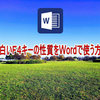 面白いＦ４キーの性質をWordで使う方法