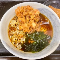 みのがさ（秋葉原）ゲソ天そば＋いなり
