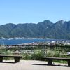 　海辺の風景・弥山，ユリ,アオスジアゲハ