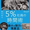 【書評】AIの数字に唸り、5%社員の優秀さにのけぞる『AI分析で分かった　トップ5%社員の習慣』