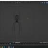 クモのモデリング２（ワイヤーフレームのクモ出演）