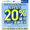 【朗報】ファミペイQUICPay20％還元祭