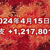 2024年4月15日週の収支は  +1,217,801円