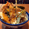 てんや 桜海老天丼 小盛り ＆ 半熟玉子