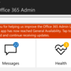 Windows 10 Mobile 用 Office 365 Admin が新しくなっています